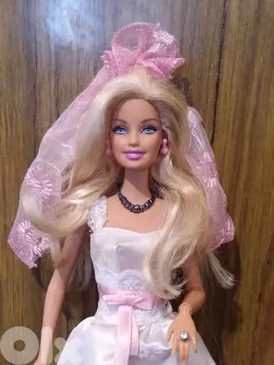 WEDDING BRIDE Barbie Mattel great doll 2010 in bridal dress +shoes=30$