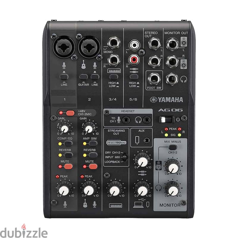 Yamaha AG06 Mk2 6-channel Mixer and USB Audio Interface 0