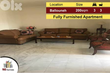 Ballouneh 200m2 | Fully Furnished | Luxurious | View | Catch |