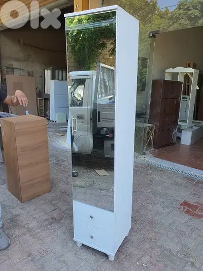 خزانة درفة وحدة مع مراية جديدة من المعمل(87)