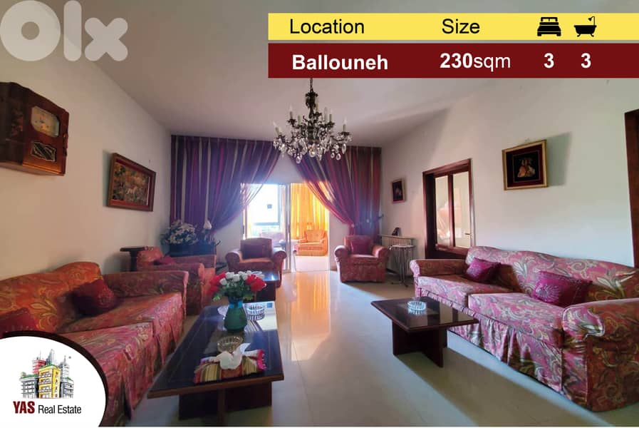 Ballouneh 230m2 | Mint Condition | Open View | Luxurious | 0