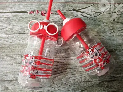 leak proof glass bottles+straws