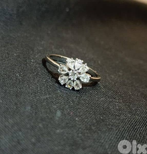 Diamond ring 18k white gold 0