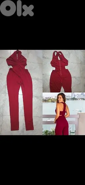 jumpsuit bordo s to xxL