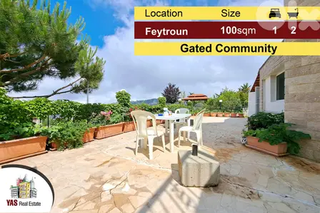 Feytroun 100m2 + 60m2 Terrace | Chalet | Luxury Gated Community | Rent
