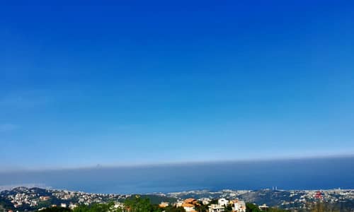 1555 SQM Land in Bikfaya, Metn Overlooking the Ocean and the Mountains