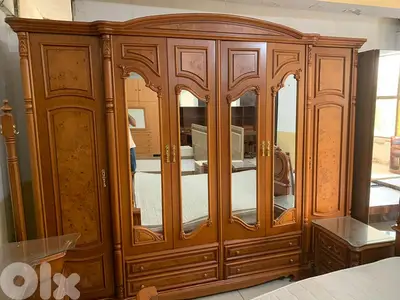 أوضة نوم خشب زان ولاتي ملبسة قشرة سنديان