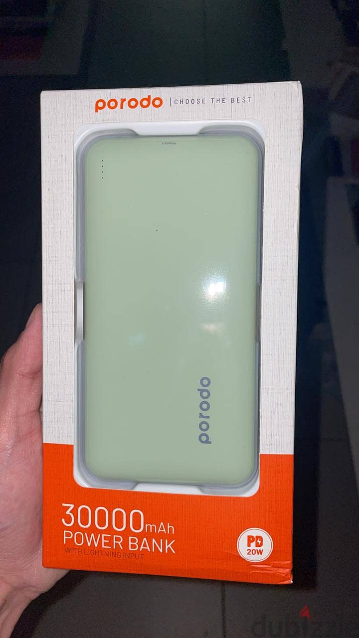 Porodo 30000 mah powerbank green 0