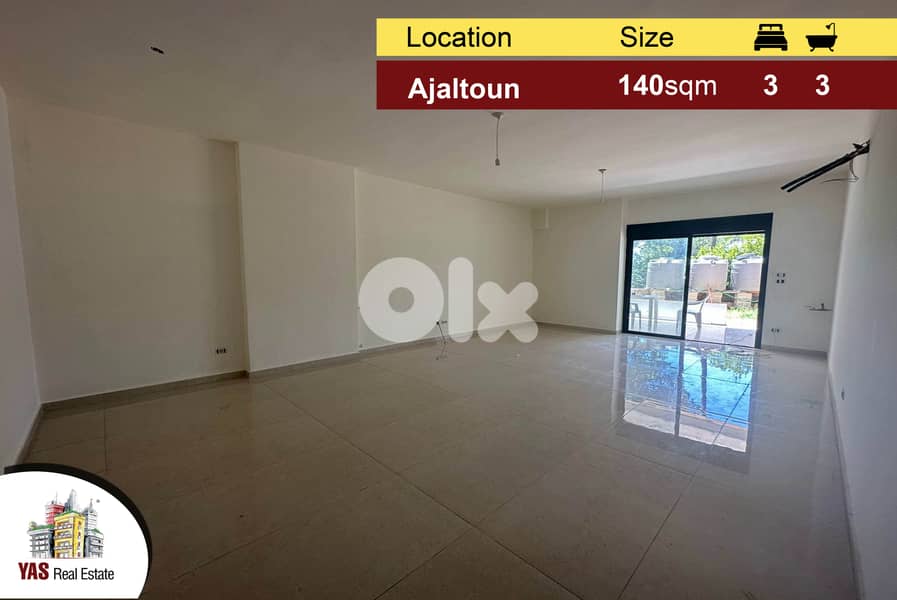 Ajaltoun 140m2 + 50m2 Garden | Lease To Own | Private Street | Catch | 0