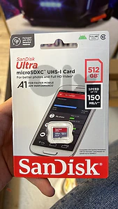 Sandisk ultra microsdxc uhs-I memory card 512gb speed up to 150MB/S