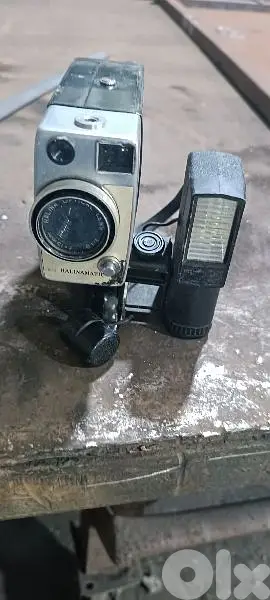 Camera antique with flash