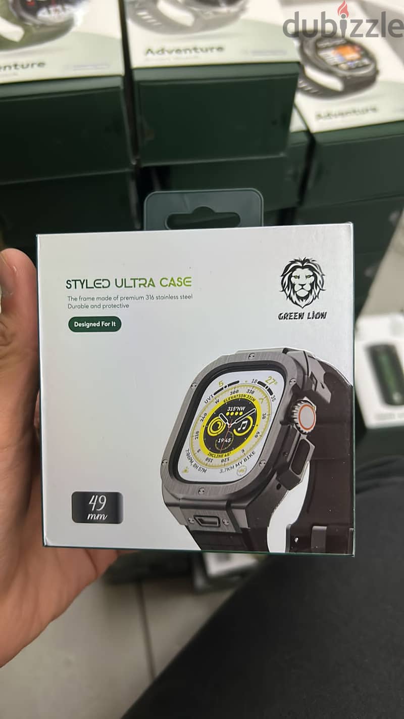 Green lion styled ultra case 49mm silver 0