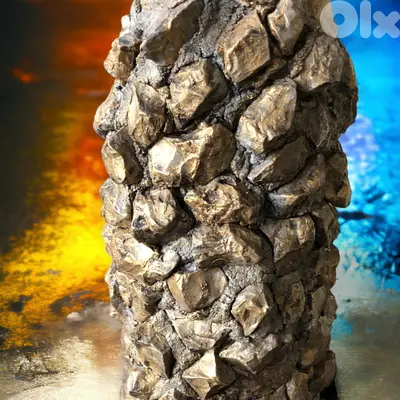 concrete base for a lampshade or flower vase
