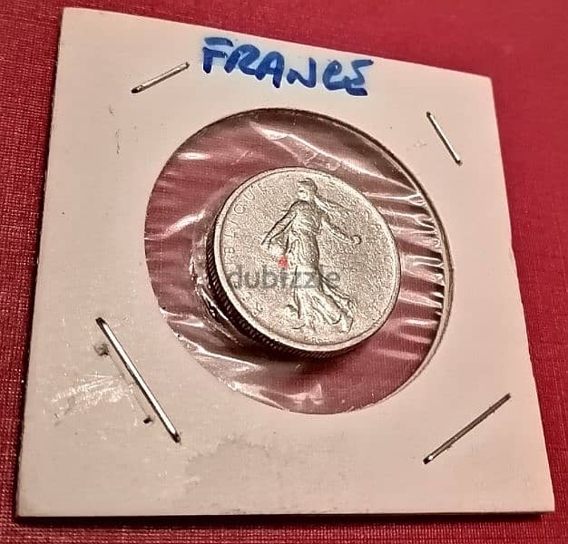 1965 France 1/2 Franc O. Roty. KM# 931 1