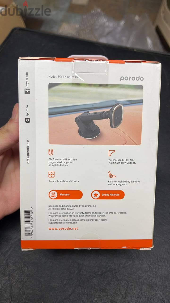 Porodo magnetic car mount super-powerful rotating mount witch extensio 1