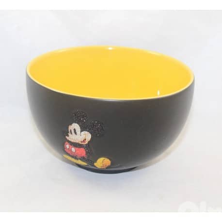 Disneyland Paris Mickey Mouse Black Yellow mug plus bol 0