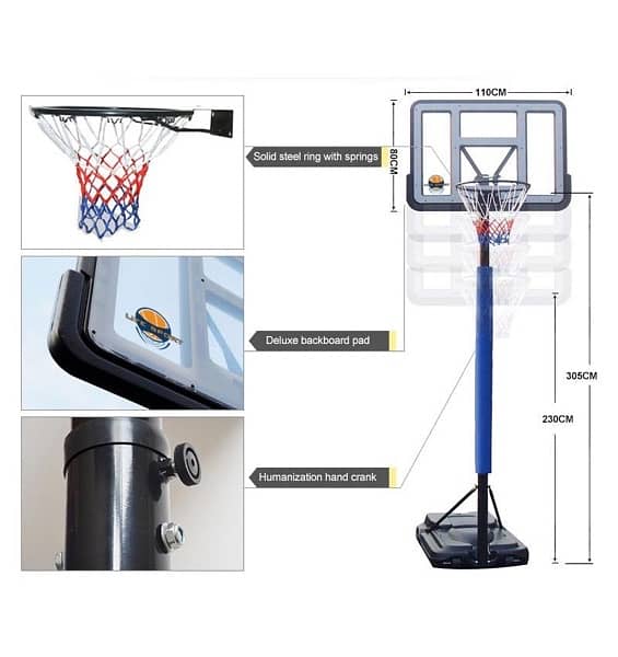Basketball Adjustable 2.3m-3.05m 4