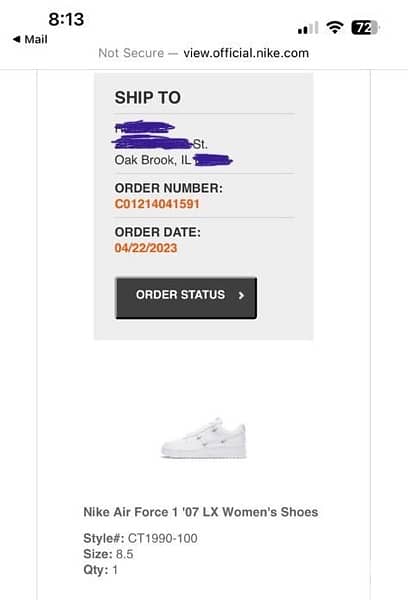 Nike Air Force 1 ‘07 LX original from USA size: eur 40 / US 5