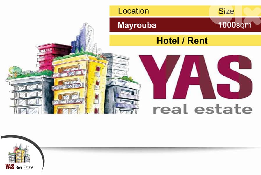 Mayrouba 1000m2 + 400m2 Terrace | Hotel | Rent | Luxury | Open View | 0