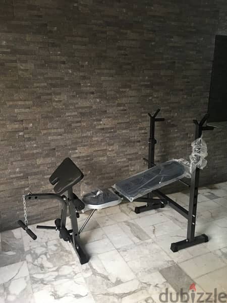 very special offer bench adjustable with legs and biceps new in box 1