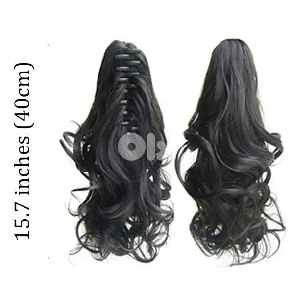 ponytail extention hair claw black only 1
