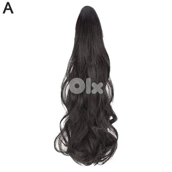ponytail extention hair claw black only 5
