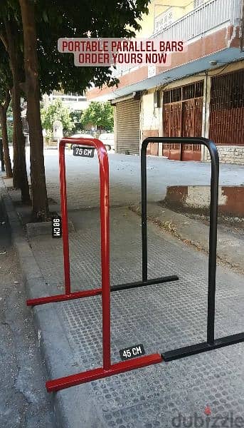 Portable parallel bars 90cm - calisthenics 0