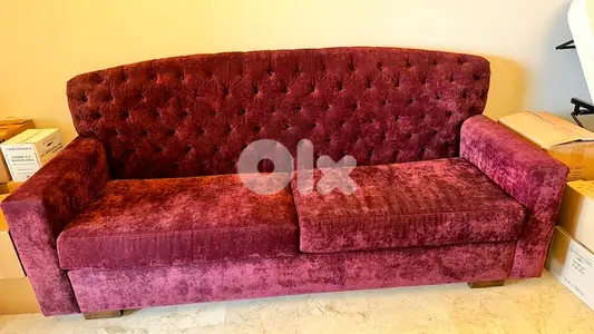 Sofa capitoné purple toul 210 m w 3ared 80 cm