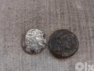 Ancient Greek seleucid Set  two coins King Antiochus VIII year 121 BC