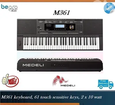 Medeli M361 keyboard, 61 touch sensitive keys, Beginner High Quality