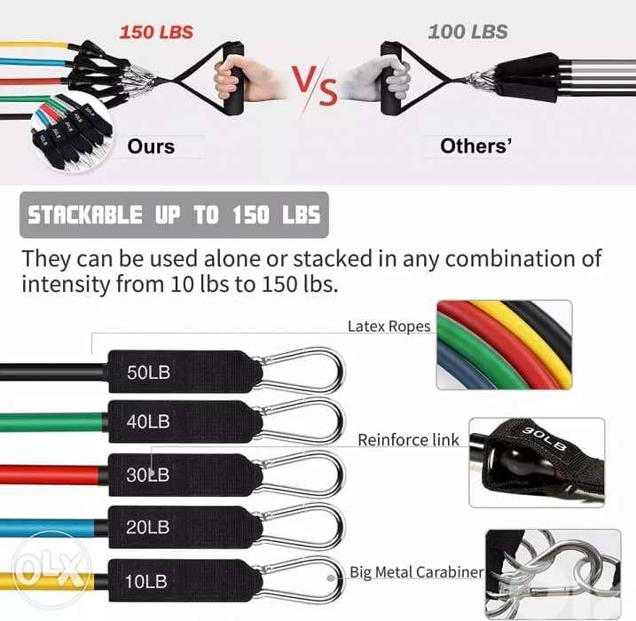 Resistance Bands Set Physical Therapy full latex for 13$ 1