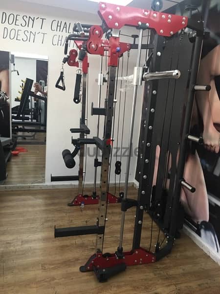 gym in one machine v cable smith squat and bench rack & more 1