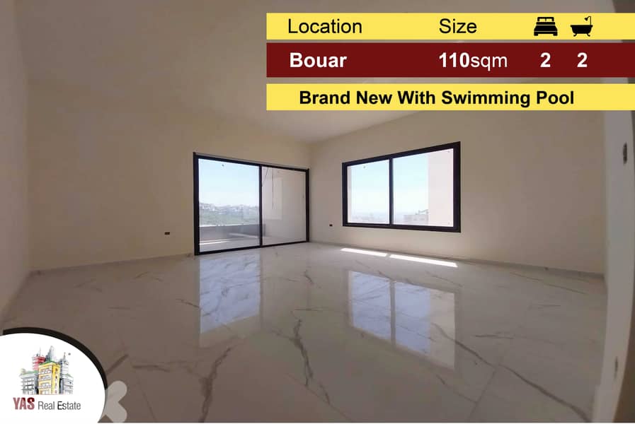 Bouar 110m2 | New Apartment | Luxury | Swimming Pool | View | 0