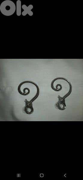 Earrings barrem 3al dayne silver/gold mawjoud 6