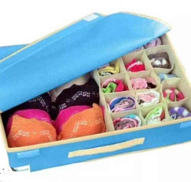 big fabric underwear and socks storage box 0