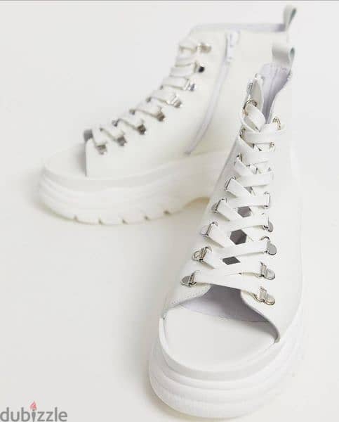 Bronx chunky hiker sandals in white leather 39 (40) 2
