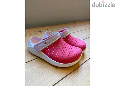 Crocs, Literide Kids Pink Poppy white