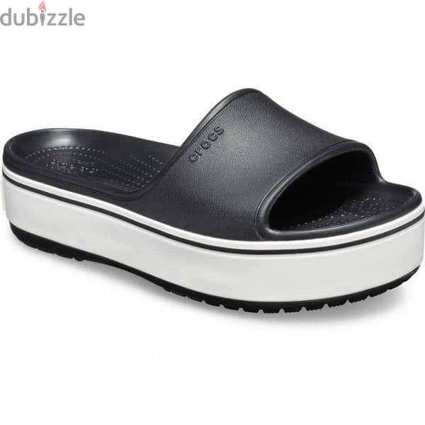 Crocs, Women'S Crocband Platform Slide Sandals Black  or pink 1