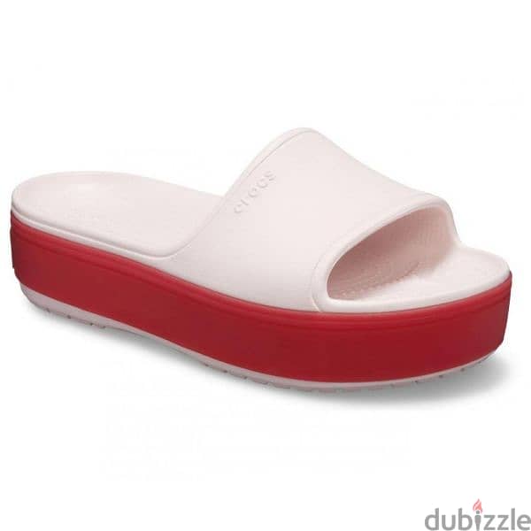 Crocs, Women'S Crocband Platform Slide Sandals Black  or pink 3
