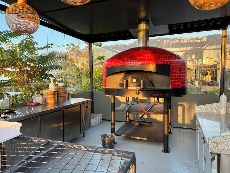 فرن بيتزا دوار rotary pizza oven 4