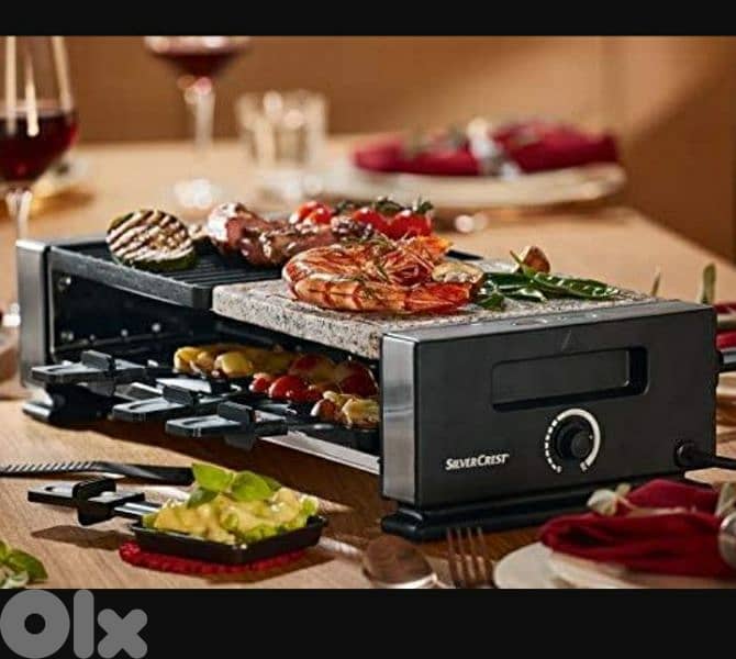SILVERCREST Raclette Hot Stone Grill & Double Sided Grilling Surface 1