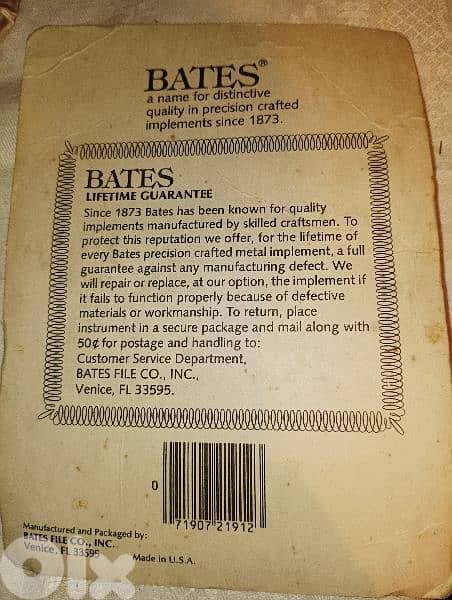 Vintage Bates Manicure Pedicure 5 Pieces Set Nail Toenail Clippers 1