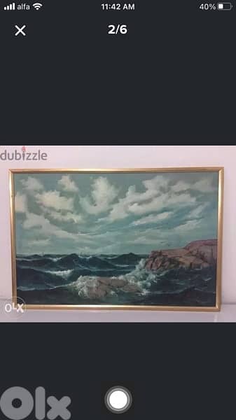 beautiful oil painting dated 1977 0