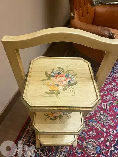 table with shelves