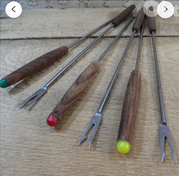 Vintage Fondue Forks set of 6 Stainless steel 4