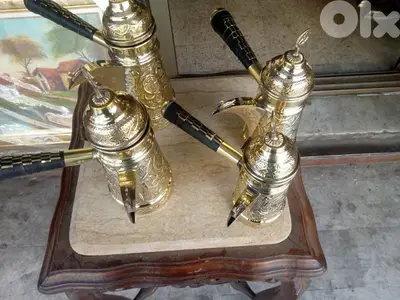 طقم مصب قهوة منقش 4 قياسات