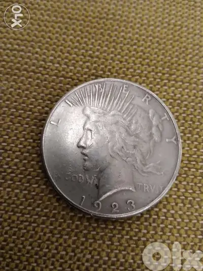 USA One Silver Dollar Coin Peace Dollar year 1925 weight 26.6grams