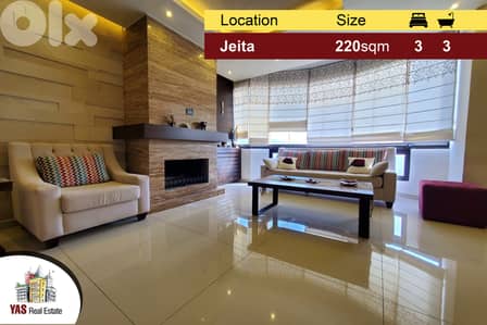 Jeita 220m2 | Duplex | Luxury | Prime Location | Open View |