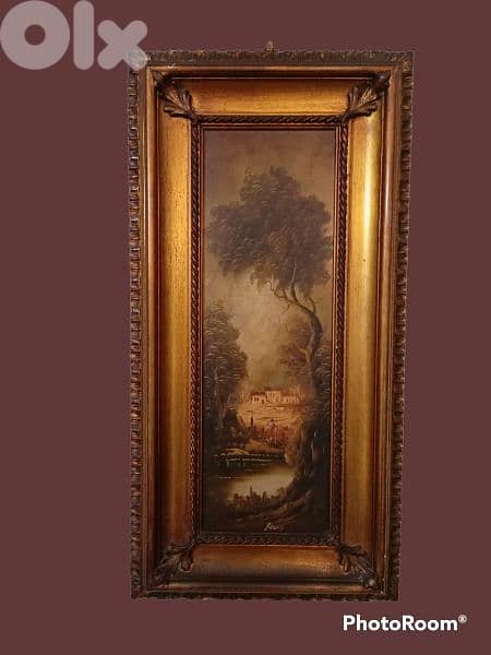 Late 19th. century Italian oil painting on red copper by Belli 0