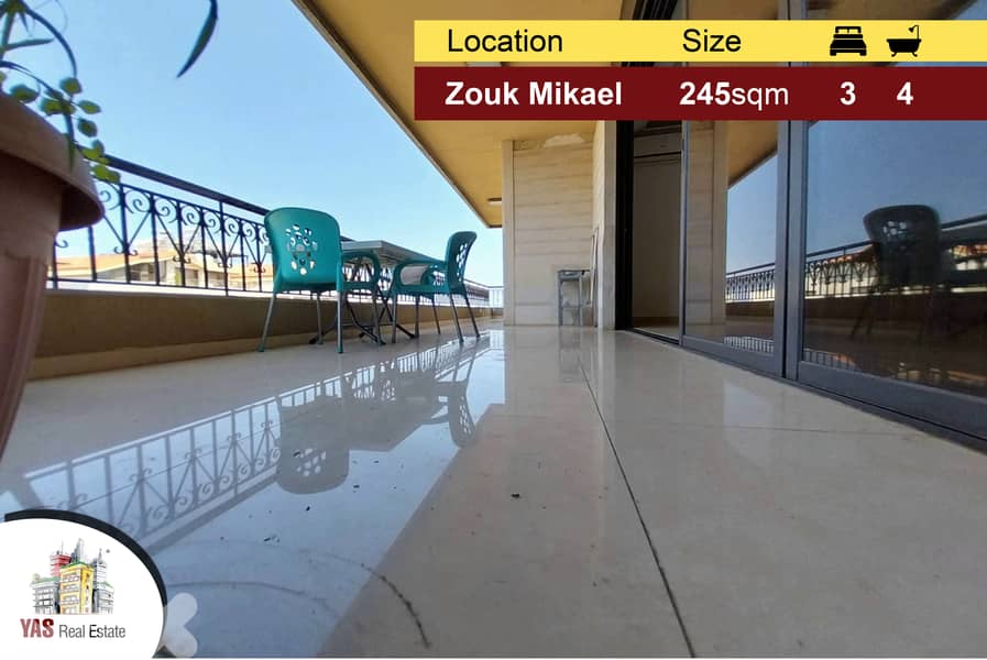 Zouk Mikael 245m2 | Luxury | Spacious Apartment | Partial View | IV 0